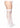 Leg Avenue Spandex Industrial Net Thigh Highs with Stay Up Silicone Lace Top - White - Queen/XLarge/XXLarge