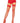 Leg Avenue Industrial Net Thigh Highs with Stay Up Silicone Lace Top - Red - One Size