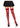 Leg Avenue Spandex Sheer Thigh Highs with Embroidered Rose Side Detail - Red - One Size