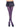 Leg Avenue Striped Tights - Black/Purple - Plus Size/Queen