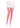 Leg Avenue Sweetheart Striped Net Tights with Keyhole and Mini Bow Detail - Pink - One Size