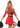 Leg Avenue Varsity Babe Set Crop Top with Cheer Logo, Pleated Skirt, and Pom Poms - Red - XSmall - 3 Piece