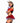 Leg Avenue Wicked Wonderland Queen Tow-Tone Boned Crop Top with Stay Up Collar and Broach Accent, Garter Panty with Peplum Skirt, and Crown Headband - Black/Red - Small - 3 Piece
