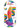 Love Bug Silicone Dildo with Suction Cup - Multicolor/Rainbow - 7in