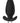 Luxe Little Thumper Silicone Butt Plug - Black