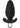 Luxe Little Thumper Silicone Butt Plug - Black
