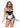 Maid to Order, Lace Trimmed Cut-Out Bodysuit, Sheer Apron, Garter, and Head - Black/White - XSmall - 4 Piece/Piece
