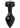 Master Series Spade Petite Jewel Aluminum Anal Plug - Black/Metal