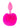 Neon Bunny Tail Silicone Anal Plug - Pink