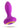 Oh My Gem Charm Rechargeable Silicone Anal Plug - Amethyst - Purple