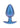 Ouch! Anal Plug Silicone - Large - Metallic - Blue - Large