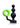 Ouch! Beads Butt Plug with Cock Ring Silicone - Glow In The Dark/Green