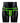 Ouch! Striped Jock Strap - Black/Glow In The Dark/Green - Medium/Small