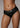 Ouch! Vibrating Strap-On High-Cut Brief Rechargeable - Black - Large/Medium