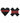 Peekaboo Censored Hearts and X Pasties - Black/Red