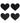Peekaboo Classic Black Hearts Pasties - Black