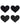 Peekaboo Classic Black Hearts Pasties - Black