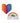 Peekaboo Pride Glitter Rainbows and Hearts Pasties - Multicolor/Rainbow