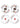 Peekaboo Queens and Aces Pasties - White
