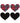 Peekaboo Schoolgirl Hearts Pasties - Red