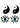 Peekaboo Yin and Yang Pasties - Blue/White