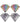 Peekaboos Diamonds Pasties - Multicolor/Rainbow