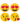 Peekaboos Emoji Hearts Pasties - Red/Yellow