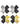 Peekaboos Reversible Sequin X Pasties - Black/Gold