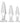 Prisms Dosha 3 Piece Glass Plug Kit - Clear