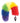 Rainbow Foxy Tail Pleasure Stainless Steel Plug - Multicolor