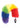 Rainbow Foxy Tail Pleasure Stainless Steel Plug - Multicolor