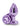 Rear Assets Aluminum Anal Plug - Metal/Purple - Medium