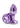 Rear Assets Aluminum Anal Plug - Metal/Purple - Small