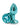 Rear Assets Aluminum Anal Plug - Metal/Teal - Small