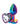 Rear Assets Multicolor Heart Anal Plug - Clear/Multicolor - Small