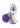 Rear Assets Rose Aluminum Anal Plug - Metal/Purple/Silver - Small