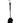 Rouge Mini Leather Hand Riding Crop - Black