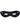 Rouge Open Eye Mask Leather Or Suede - Black