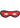 Rouge Open Eye Mask Leather Or Suede - Black/Red