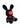 S-Line Rabbit Bondage Velvet - Black - Large