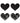 Satin and Lace Hearts Pasties - Black