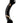 Secret Kisses Handblown Double Ended Glass Dildo - Black/Gold - 5.5in