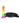 Strap U Proud Rainbow Silicone Dildo with Harness - Multicolor