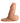 Strap U Uncut Packer Silicone 5.1in Dildo - Caramel
